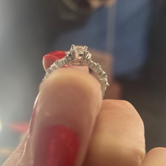 Moissanite Diamond 925 sterling silver antique oval engagement ring engagement - Picture 4 of 8